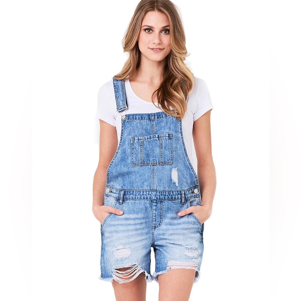 Ripe Maternity Blue Denim Overalls